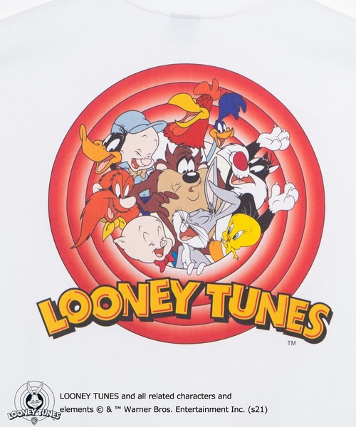 Disney（ディズニー）の「∴WEGO/別注 LOONEY TUNES プリントビックシルエット5分袖Tシャツ（Tシャツ/カットソー・メンズ・ホワイト/イエロー/ホワイト系その他/スミクロ・MEDIUM/LARGE）」の9枚目の写真