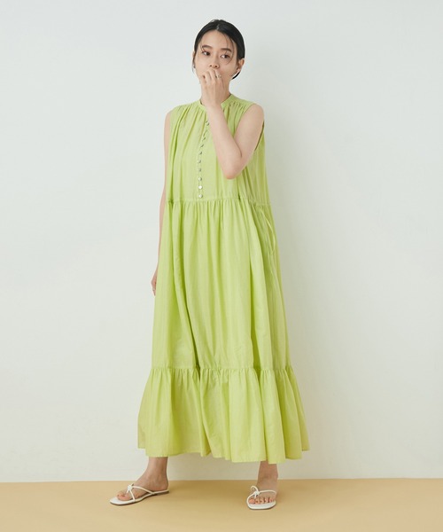 ADAM ET ROPE'（アダムエロペ）の「バックリボンコットンティアードワンピース（ワンピース・レディース・ブラック/ブラウン/レッド/ミント・FREE）」の19枚目の写真