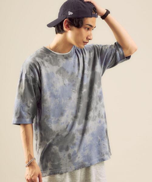 green label relaxing（グリーンレーベルリラクシング）の「SC フォギー タイダイ クルーネック 半袖 Tシャツ カットソー（Tシャツ/カットソー・メンズ・ホワイト/グレー/ナチュラル・SMALL/MEDIUM/LARGE/X-LARGE）」の3枚目の写真