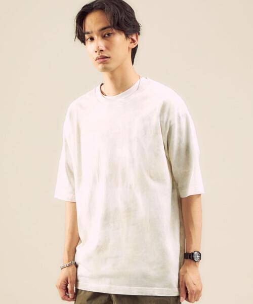 green label relaxing（グリーンレーベルリラクシング）の「SC フォギー タイダイ クルーネック 半袖 Tシャツ カットソー（Tシャツ/カットソー・メンズ・ホワイト/グレー/ナチュラル・SMALL/MEDIUM/LARGE/X-LARGE）」の2枚目の写真