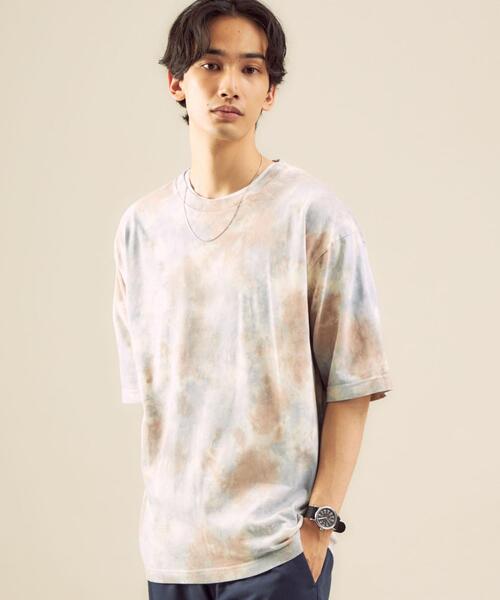 green label relaxing（グリーンレーベルリラクシング）の「SC フォギー タイダイ クルーネック 半袖 Tシャツ カットソー（Tシャツ/カットソー・メンズ・ホワイト/グレー/ナチュラル・SMALL/MEDIUM/LARGE/X-LARGE）」の4枚目の写真