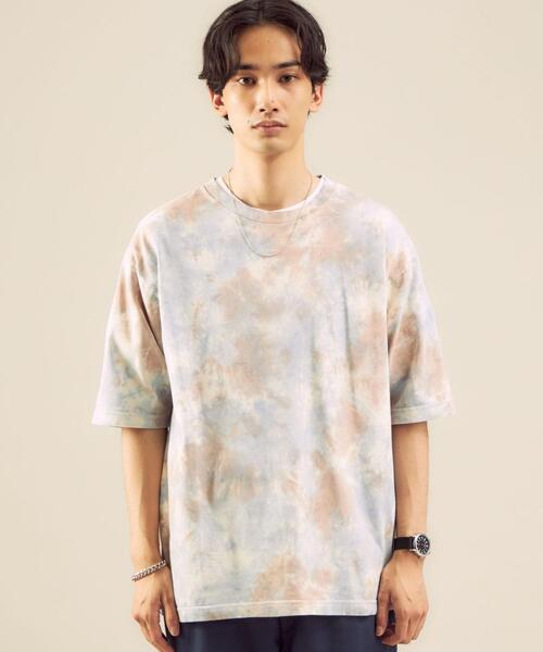 green label relaxing（グリーンレーベルリラクシング）の「SC フォギー タイダイ クルーネック 半袖 Tシャツ カットソー（Tシャツ/カットソー・メンズ・ホワイト/グレー/ナチュラル・SMALL/MEDIUM/LARGE/X-LARGE）」の5枚目の写真