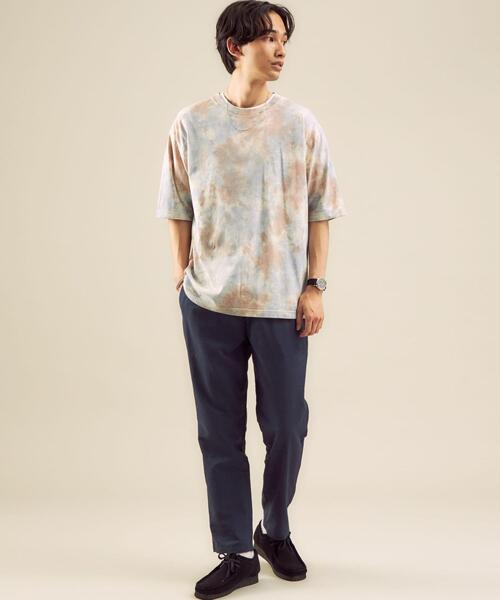 green label relaxing（グリーンレーベルリラクシング）の「SC フォギー タイダイ クルーネック 半袖 Tシャツ カットソー（Tシャツ/カットソー・メンズ・ホワイト/グレー/ナチュラル・SMALL/MEDIUM/LARGE/X-LARGE）」の8枚目の写真