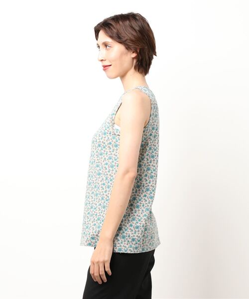 Samansa Mos2（サマンサ モスモス）の「花柄ノースリーブインナー（Tシャツ/カットソー・レディース・ミント/オフホワイト/パープル/イエロー・ﾌﾘ-）」の6枚目の写真
