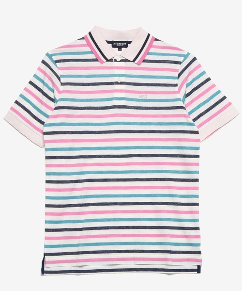 マルチカラーボーダーポロシャツ