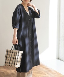 FORK&SPOON | FORK&SPOON　リネン混ガウンワンピース(ワンピース)