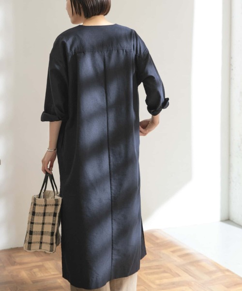 FORK&SPOON(フォークアンドスプーン)の「FORK&SPOON リネン混ガウンワンピース(ワンピース・レディース・ストライプ/ネイビー・ONE)」の22枚目の写真