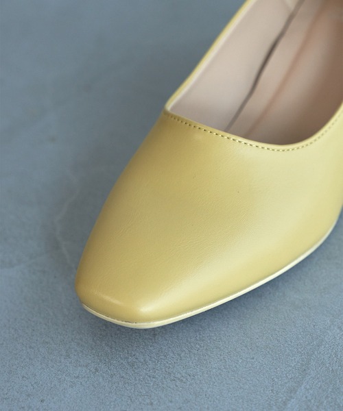 ROPE' PICNIC（ロペピクニック）の「スクエアトゥペイントヒールパンプス（パンプス・レディース・ブラック/イエロー・23.0cm/23.5cm/24.0cm/24.5cm）」の5枚目の写真