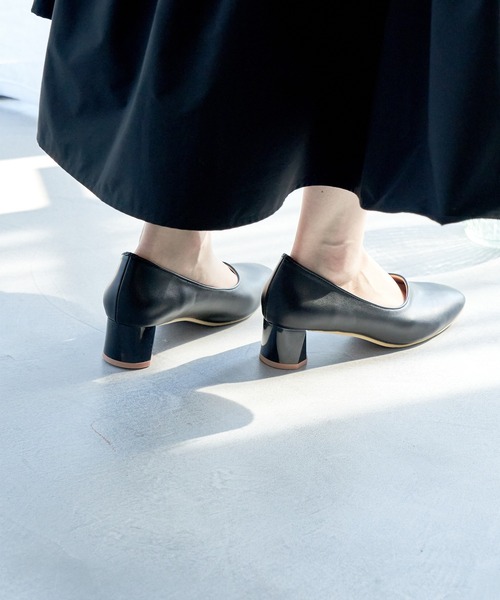 ROPE' PICNIC（ロペピクニック）の「スクエアトゥペイントヒールパンプス（パンプス・レディース・ブラック/イエロー・23.0cm/23.5cm/24.0cm/24.5cm）」の9枚目の写真