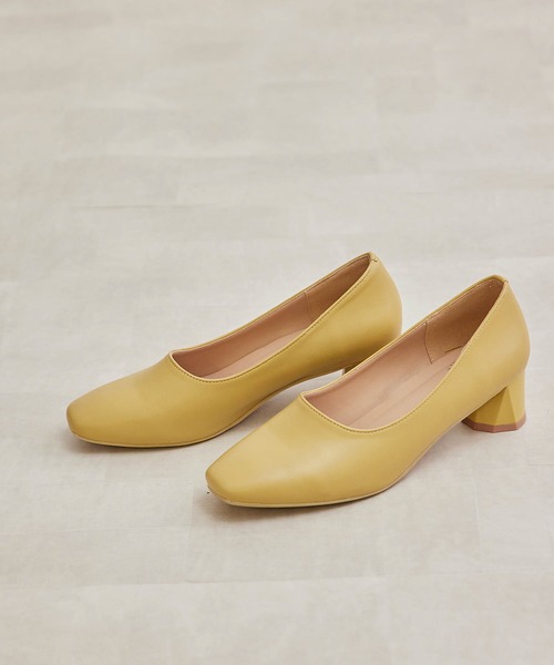 ROPE' PICNIC（ロペピクニック）の「スクエアトゥペイントヒールパンプス（パンプス・レディース・ブラック/イエロー・23.0cm/23.5cm/24.0cm/24.5cm）」の13枚目の写真