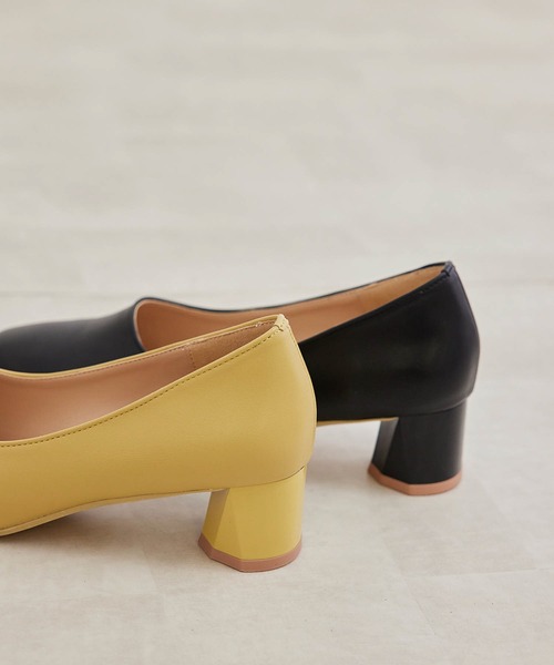 ROPE' PICNIC（ロペピクニック）の「スクエアトゥペイントヒールパンプス（パンプス・レディース・ブラック/イエロー・23.0cm/23.5cm/24.0cm/24.5cm）」の14枚目の写真