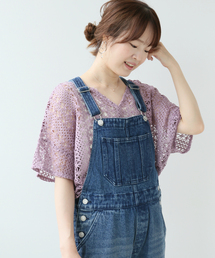 Simplicite | インナー付きカットレースプルオーバー◆(Tシャツ/カットソー)