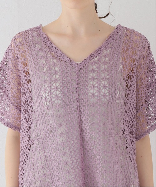 Simplicite（サンプリシテ）の「インナー付きカットレースプルオーバー◆（Tシャツ/カットソー・レディース・パープル/イエロー・FREE）」の17枚目の写真