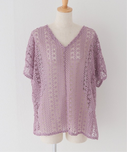 Simplicite（サンプリシテ）の「インナー付きカットレースプルオーバー◆（Tシャツ/カットソー・レディース・パープル/イエロー・FREE）」の11枚目の写真