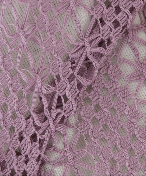 Simplicite（サンプリシテ）の「インナー付きカットレースプルオーバー◆（Tシャツ/カットソー・レディース・パープル/イエロー・FREE）」の5枚目の写真