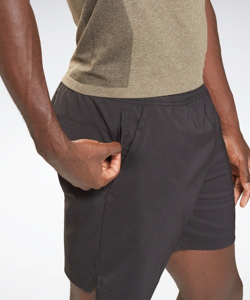 Reebok(リーボック)の「ユナイテッド バイ フィットネス アスリート ショーツ / ハーフパンツ / ショートパンツ(スウェットパンツ・メンズ・ブラック/ブルー・SMALL/MEDIUM/LARGE/X-LARGE/XX-LARGE/X-SMALL/XXX-LARGE)」の5枚目の写真