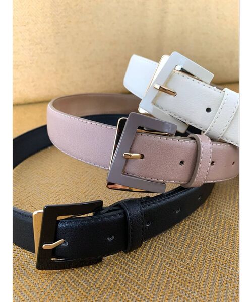 RESEXXY（リゼクシー）の「デザインバックルベルト（ベルト・レディース・ホワイト/ベージュ/ブラック・FREE）」の5枚目の写真