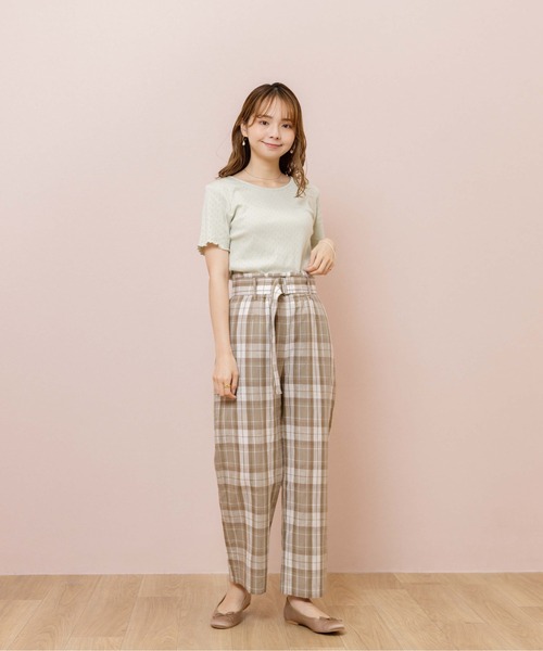 flower（フラワー）の「プチレースTシャツ（Tシャツ/カットソー・レディース・ブラウン/アイボリー/グリーン・FREE）」の7枚目の写真