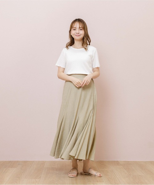 flower（フラワー）の「プチレースTシャツ（Tシャツ/カットソー・レディース・ブラウン/アイボリー/グリーン・FREE）」の8枚目の写真