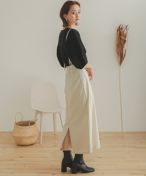 SENSE OF PLACE by URBAN RESEARCH（センスオブプレイスバイアーバンリサーチ）の「コクーンタックスリーブカットトップ（Tシャツ/カットソー・レディース・ブラック/アイボリー・ONE）」の5枚目の写真