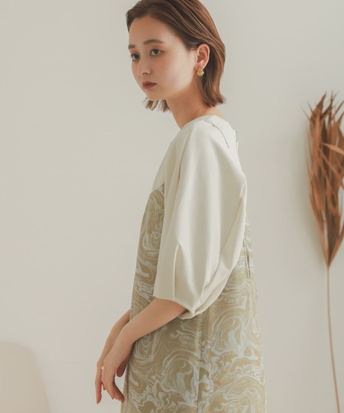 SENSE OF PLACE by URBAN RESEARCH（センスオブプレイスバイアーバンリサーチ）の「コクーンタックスリーブカットトップ（Tシャツ/カットソー・レディース・ブラック/アイボリー・ONE）」の20枚目の写真