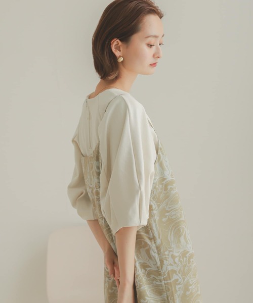 SENSE OF PLACE by URBAN RESEARCH（センスオブプレイスバイアーバンリサーチ）の「コクーンタックスリーブカットトップ（Tシャツ/カットソー・レディース・ブラック/アイボリー・ONE）」の22枚目の写真