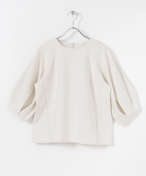 SENSE OF PLACE by URBAN RESEARCH（センスオブプレイスバイアーバンリサーチ）の「コクーンタックスリーブカットトップ（Tシャツ/カットソー・レディース・ブラック/アイボリー・ONE）」の3枚目の写真