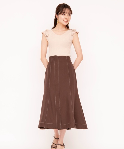 WILLSELECTION(ウィルセレクション)の「ティアードミニフリルニット(ニット/セーター・レディース・ベージュ/ピンク/ミント・MEDIUM)」の14枚目の写真