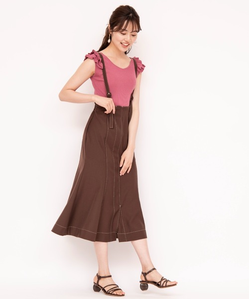 WILLSELECTION(ウィルセレクション)の「ティアードミニフリルニット(ニット/セーター・レディース・ベージュ/ピンク/ミント・MEDIUM)」の11枚目の写真