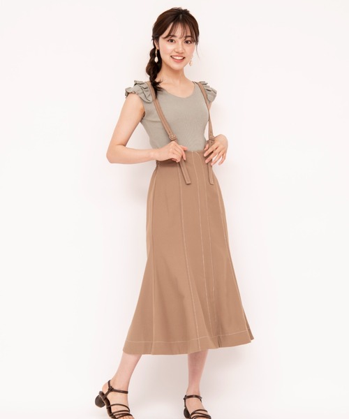 WILLSELECTION(ウィルセレクション)の「ティアードミニフリルニット(ニット/セーター・レディース・ベージュ/ピンク/ミント・MEDIUM)」の6枚目の写真