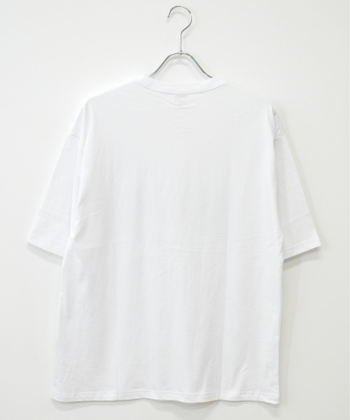 TRAP/U （トラップユー）の「フロント カレッジロゴプリント コットン 半袖 Tシャツ（Tシャツ/カットソー・メンズ・ブラック/ホワイト/ベージュ・M/L）」の10枚目の写真