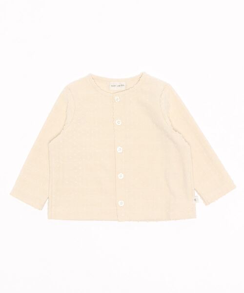 quoti use fith（クゥオティ　ユース　フィス）の「ドット天竺 長袖カーディガン（カーディガン/ボレロ・キッズ・ブルー/アイボリー/ネイビー・110/80/90/100/120/130）」の5枚目の写真