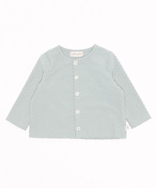 quoti use fith（クゥオティ　ユース　フィス）の「ドット天竺 長袖カーディガン（カーディガン/ボレロ・キッズ・ブルー/アイボリー/ネイビー・110/80/90/100/120/130）」の7枚目の写真