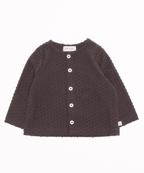 quoti use fith（クゥオティ　ユース　フィス）の「ドット天竺 長袖カーディガン（カーディガン/ボレロ・キッズ・ブルー/アイボリー/ネイビー・110/80/90/100/120/130）」の6枚目の写真