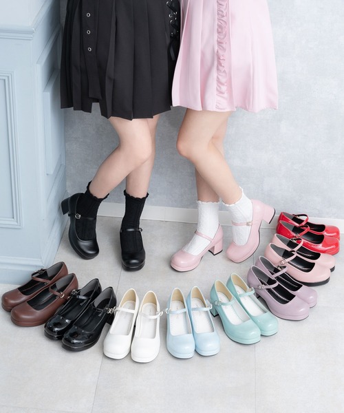 DearMyLove（ディアマイラブ）の「お任せロリータパンプス（パンプス・レディース・クリアブラック/ライトピンク/ピンク/パープル/ブラック/ホワイト・22.5cm/24.5cm/24cm/25.5cm/26.5cm/26cm/22cm/23.5cm/23cm/25cm/21.5cm/21cm）」の7枚目の写真