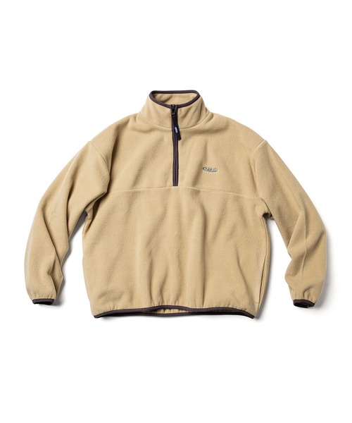 SINK kotohayokozawa（シンク コトハヨコザワ）の「HALF ZIP FLEECE AT THAT TIME（ブルゾン・レディース・ベージュ/オフホワイト/ライトグリーン・M/L）」の3枚目の写真