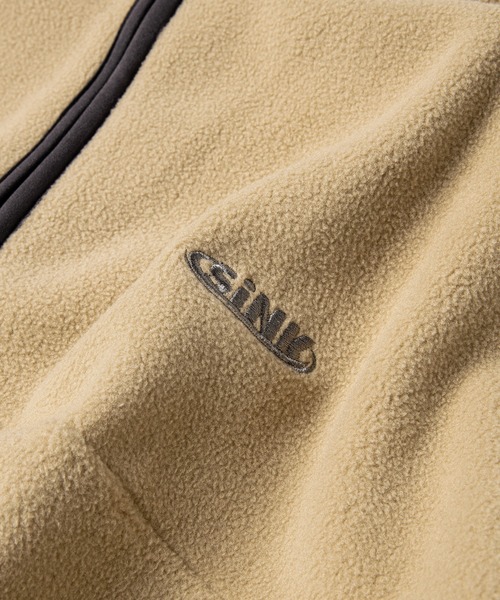 SINK kotohayokozawa（シンク コトハヨコザワ）の「HALF ZIP FLEECE AT THAT TIME（ブルゾン・レディース・ベージュ/オフホワイト/ライトグリーン・M/L）」の6枚目の写真