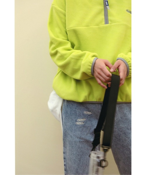 SINK kotohayokozawa（シンク コトハヨコザワ）の「HALF ZIP FLEECE AT THAT TIME（ブルゾン・レディース・ベージュ/オフホワイト/ライトグリーン・M/L）」の10枚目の写真