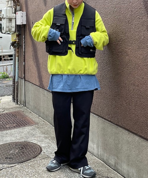 SINK kotohayokozawa（シンク コトハヨコザワ）の「HALF ZIP FLEECE AT THAT TIME（ブルゾン・レディース・ベージュ/オフホワイト/ライトグリーン・M/L）」の19枚目の写真