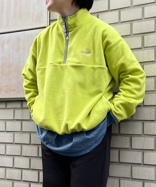 SINK kotohayokozawa（シンク コトハヨコザワ）の「HALF ZIP FLEECE AT THAT TIME（ブルゾン・レディース・ベージュ/オフホワイト/ライトグリーン・M/L）」の22枚目の写真