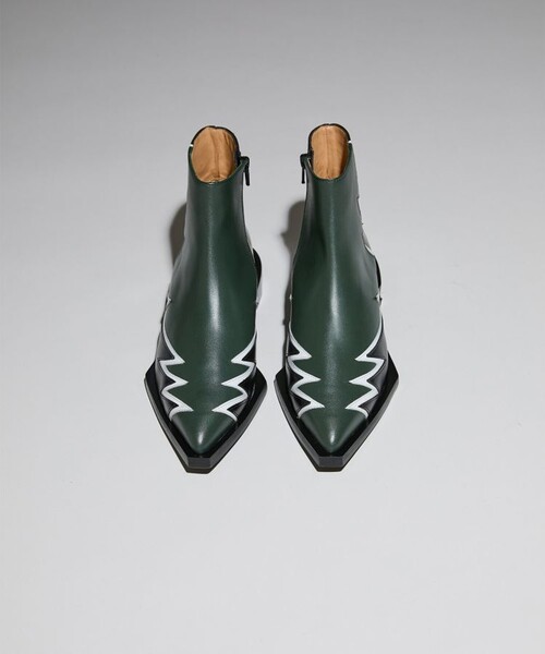 TOGA PULLA（トーガ　プルラ）の「【TOGA PULLA(トーガプルラ)】ウエススタンショートブーツ TP12-AJ1124（ブーツ・レディース・ブラック/グリーン/ブラック系その他2/ホワイト・SMALL/MEDIUM/LARGE）」の18枚目の写真