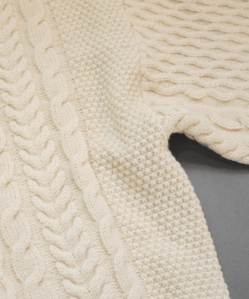 flower（フラワー）の「スウィートアランカーディガン（カーディガン/ボレロ・レディース・ブラウン/アイボリー・FREE）」の12枚目の写真