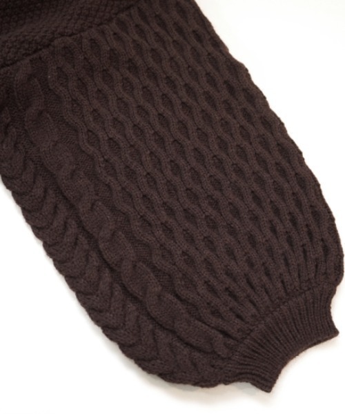 flower（フラワー）の「スウィートアランカーディガン（カーディガン/ボレロ・レディース・ブラウン/アイボリー・FREE）」の11枚目の写真