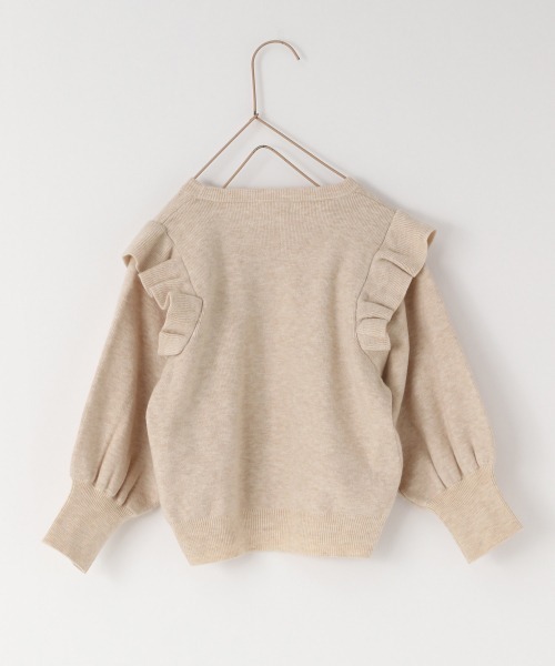 LOWRYS FARM（ローリーズファーム）の「コンパクトフリルニットＬＳ　215136（ニット/セーター・キッズ・アイボリー/ブラウン/ブルー・110cm/120cm/130cm）」の10枚目の写真