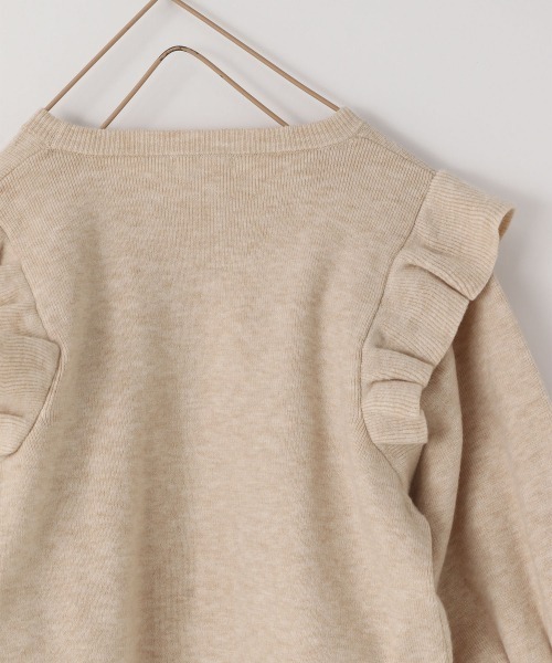 LOWRYS FARM（ローリーズファーム）の「コンパクトフリルニットＬＳ　215136（ニット/セーター・キッズ・アイボリー/ブラウン/ブルー・110cm/120cm/130cm）」の9枚目の写真