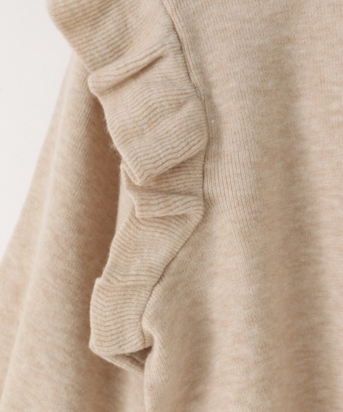 LOWRYS FARM（ローリーズファーム）の「コンパクトフリルニットＬＳ　215136（ニット/セーター・キッズ・アイボリー/ブラウン/ブルー・110cm/120cm/130cm）」の4枚目の写真