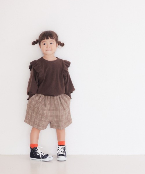 LOWRYS FARM（ローリーズファーム）の「コンパクトフリルニットＬＳ　215136（ニット/セーター・キッズ・アイボリー/ブラウン/ブルー・110cm/120cm/130cm）」の13枚目の写真