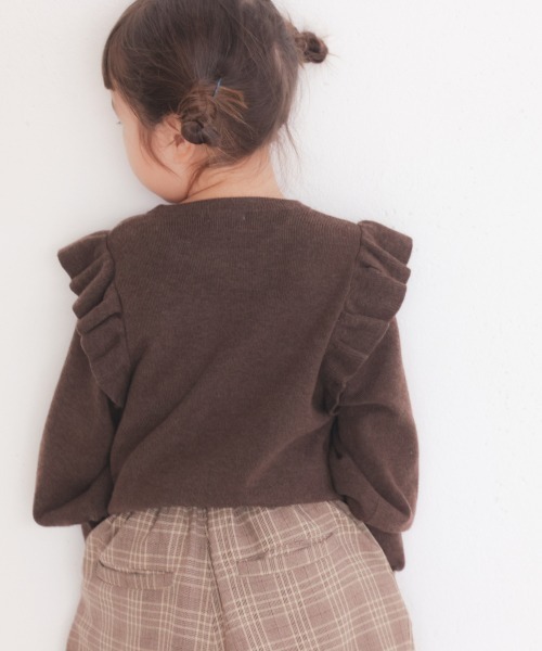 LOWRYS FARM（ローリーズファーム）の「コンパクトフリルニットＬＳ　215136（ニット/セーター・キッズ・アイボリー/ブラウン/ブルー・110cm/120cm/130cm）」の15枚目の写真