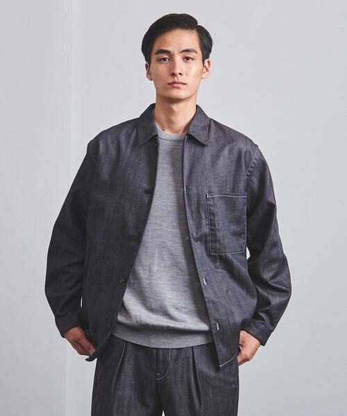 UNITED ARROWS（ユナイテッドアローズ）の「＜UNITED ARROWS＞ ノーフェイド デニム オーバーシャツ（その他アウター・メンズ・ネイビー/ベージュ・S/M/L）」の5枚目の写真