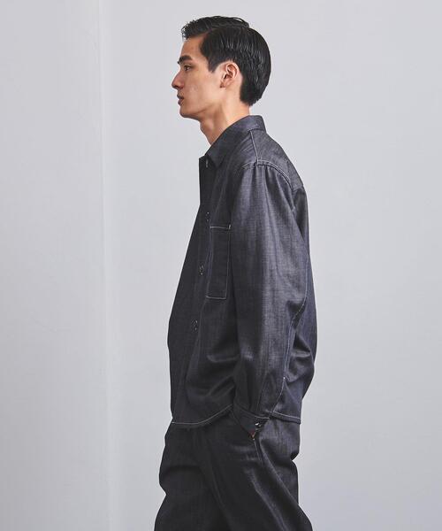 UNITED ARROWS（ユナイテッドアローズ）の「＜UNITED ARROWS＞ ノーフェイド デニム オーバーシャツ（その他アウター・メンズ・ネイビー/ベージュ・S/M/L）」の8枚目の写真